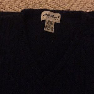 Navy Wool sweater vest- Eddie Bauer